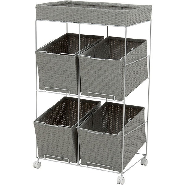 RAN-2426GY ランドリーラック グレー メーカー直送