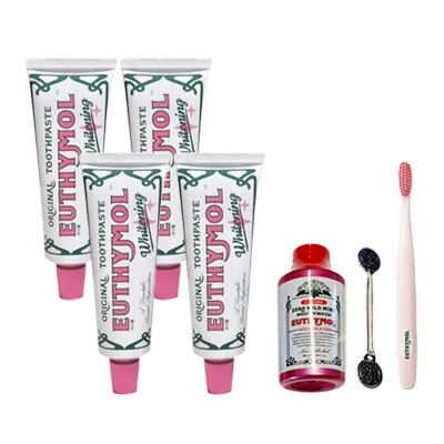 ホワイトニング歯磨き粉, 120g x 4個+ガグルゼロマイルド90ml+スクイザー+歯ブラシ, 1個