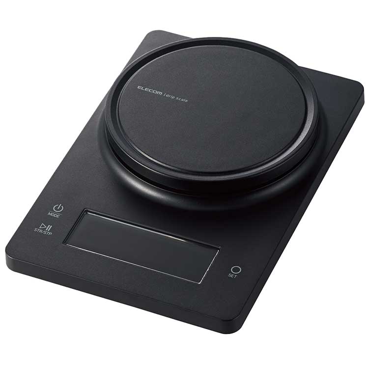 キッチンスケール デジタルスケール コーヒースケール 計量器 はかり 最大2kg 0.1g単位 タイマー付 バックライト付 最大9分59秒 音量調整可 ブラック 6,990円