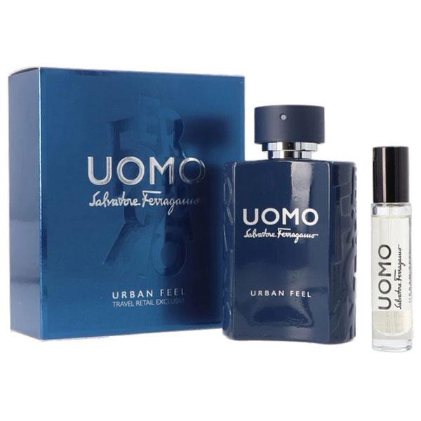 【訳あり】 フェラガモ ウォモ アーバンフィール 2P コフレ セット EDT100ml＋トラベルスプレー10ml 【箱不良】 香水 FERRAGAMO