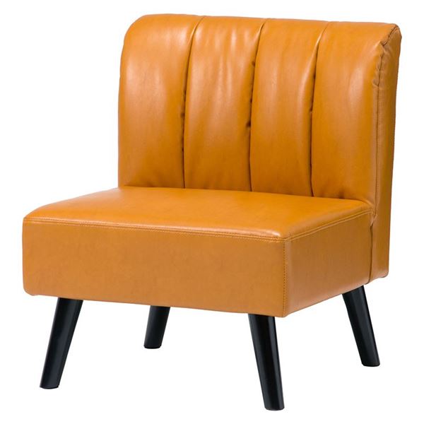 ダイニングソファ 1人掛け キャメル 約幅62x奥行68x座面高40cm 組立品