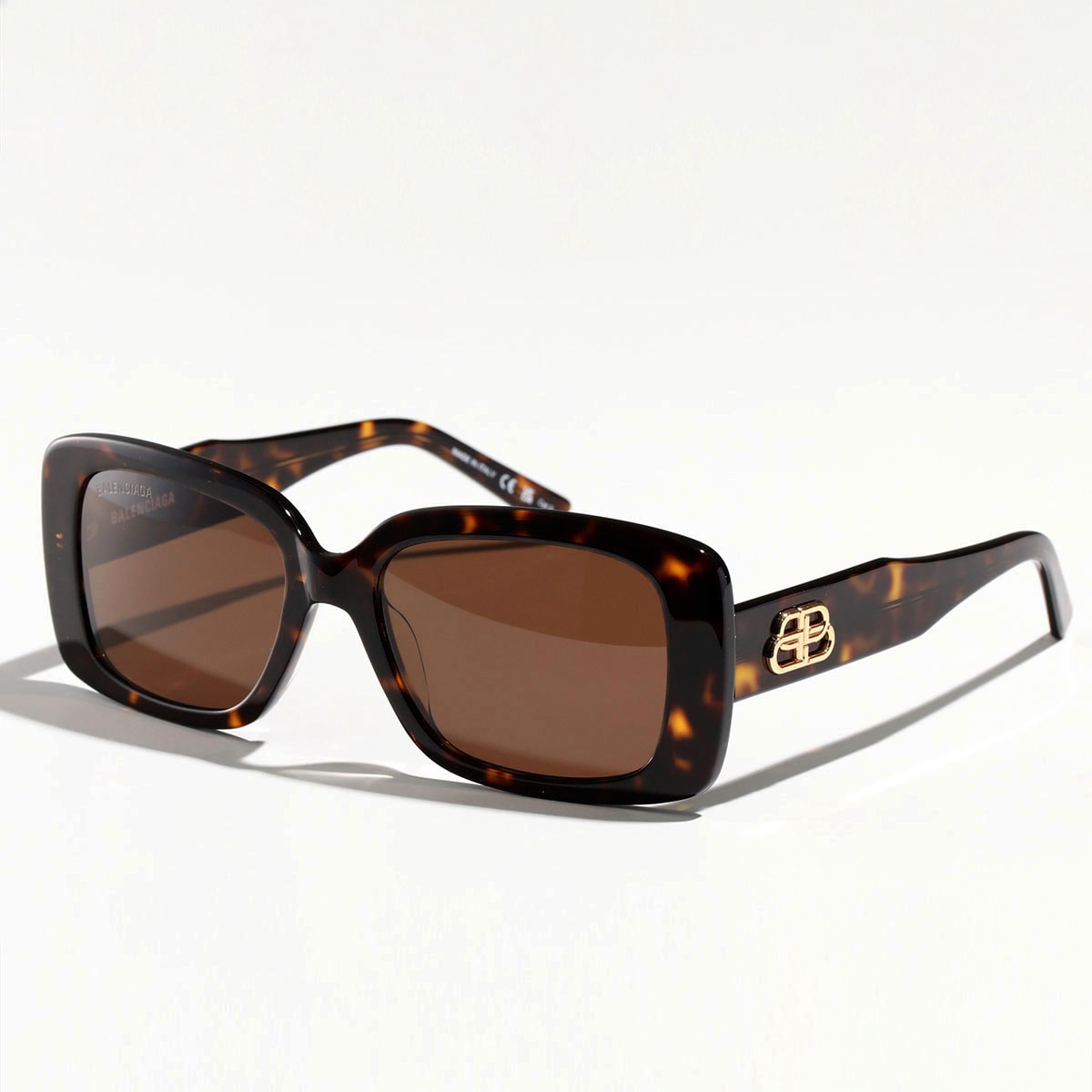 BALENCIAGA バレンシアガ サングラス BB0048S レディース スクエア型 メガネ 眼鏡 BBロゴ アイウェア 002/HAVANA-HAVANA-BROWN 30,444円