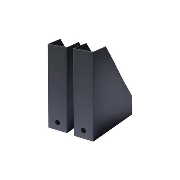 （まとめ）ライクイット A4ファイルボックス2個組MX-19オールグレー[x3セット]