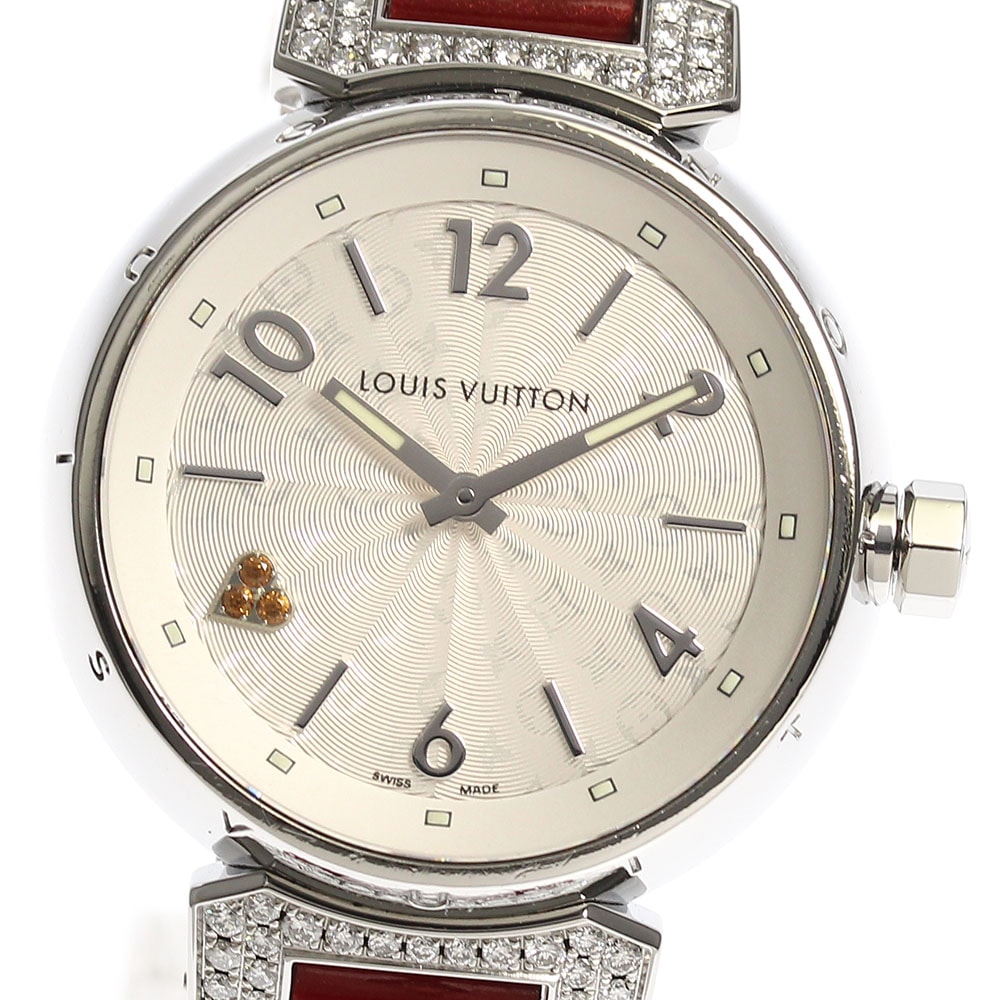 良品保証書付き【LOUIS VUITTON】ルイ・ヴィトン タンブール ハート ラグダイヤ Q131R クォーツ ボーイズ【中古】 106,500円