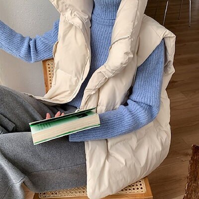 秋と冬 中綿ベスト レディース ダウンベスト 着痩せ シンプル ショート丈 ダウンコート 秋 冬