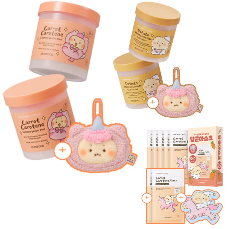 × マンゴム コラボ 1+1 パッド レシピ ダブル企画 3種セット + 顔パウチ付き 180g ― スキンケア パッドセット