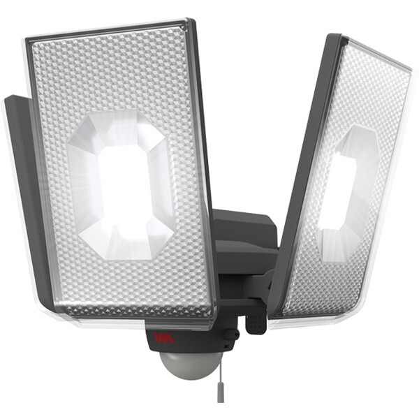 ムサシ LED-AC3050 12.5W×3灯スライド型LEDセンサーライト