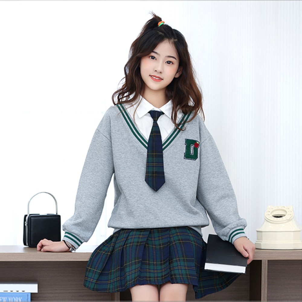 ミソパパ女の子用ユニバースカジュアル制服トップ+ボトム+ネクタイセット