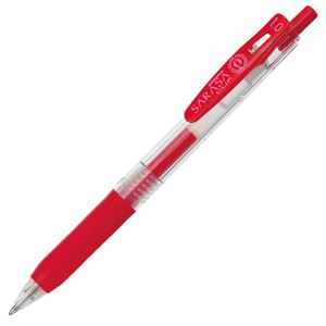 ゼブラ(まとめ) ゼブラ ゲルインクボールペン サラサクリップ 1.0mm 赤 JJE15-R 1本 (60セット)