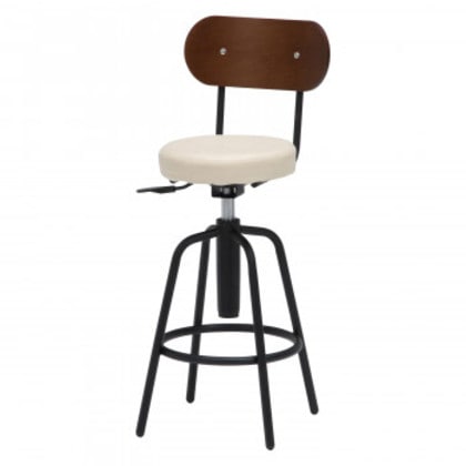 不二貿易 C/D:15186 バースツール背付 HK-61201IV 15186 9,434円