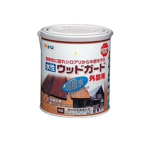 （まとめ買い）水性ウッドガード外部用 クリヤ 1.6L [x3缶セット]