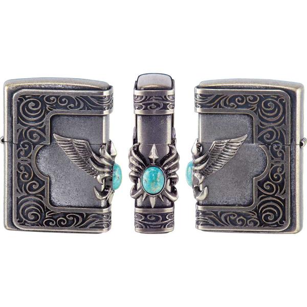 ZIPPO ストーンウイングメタル 200FB バレルターコイズ