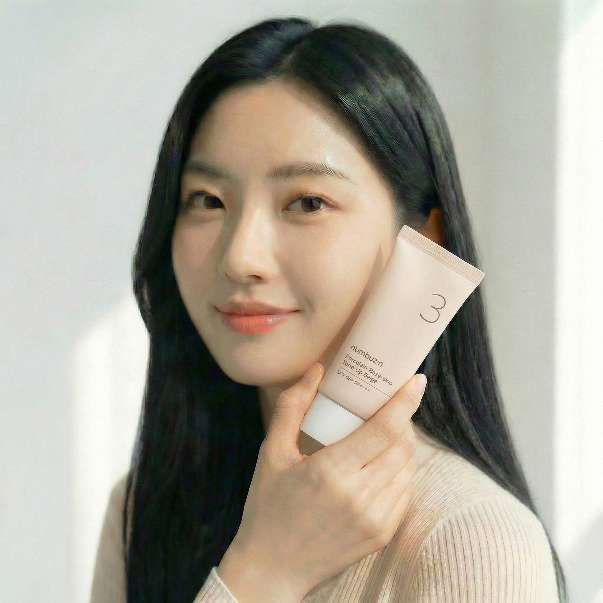 Numbuzin 公式 ナンバーズイン 3番 ポーセリンベーススキップトーンアップベージュ 50ml+50ml SPF50+ PA++++ 下地