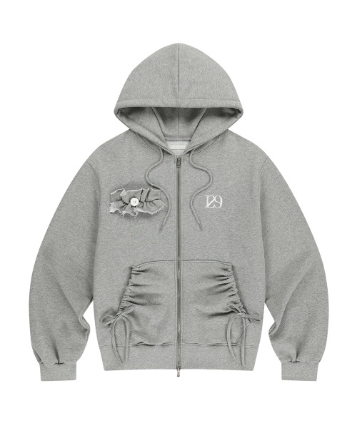 【ILLIGO】 PURE FRILL HOODED ZIP-UP MELANGE 正規品