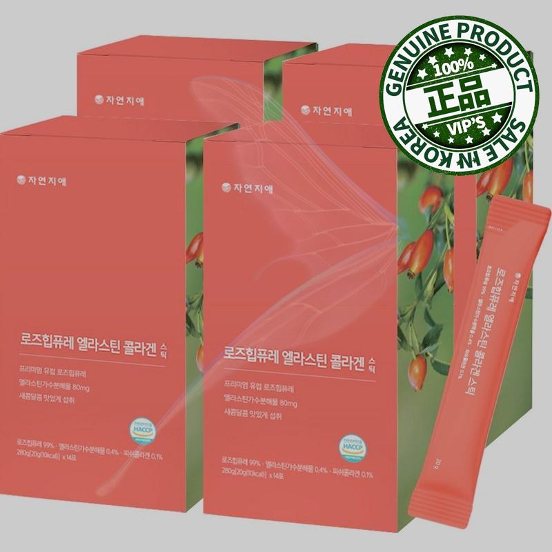 ナチュラルジエローズヒップピューレエラスチンコラーゲンスティック14p / 4個/ 280g