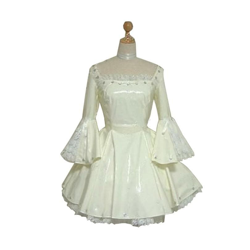 【予約商品】Chobits ちょびっツ ちぃ LOLITA洋服 白いきらきら皮 風 コスプレ衣装 演出服 変装 仮装 二次会 イベント パーティー