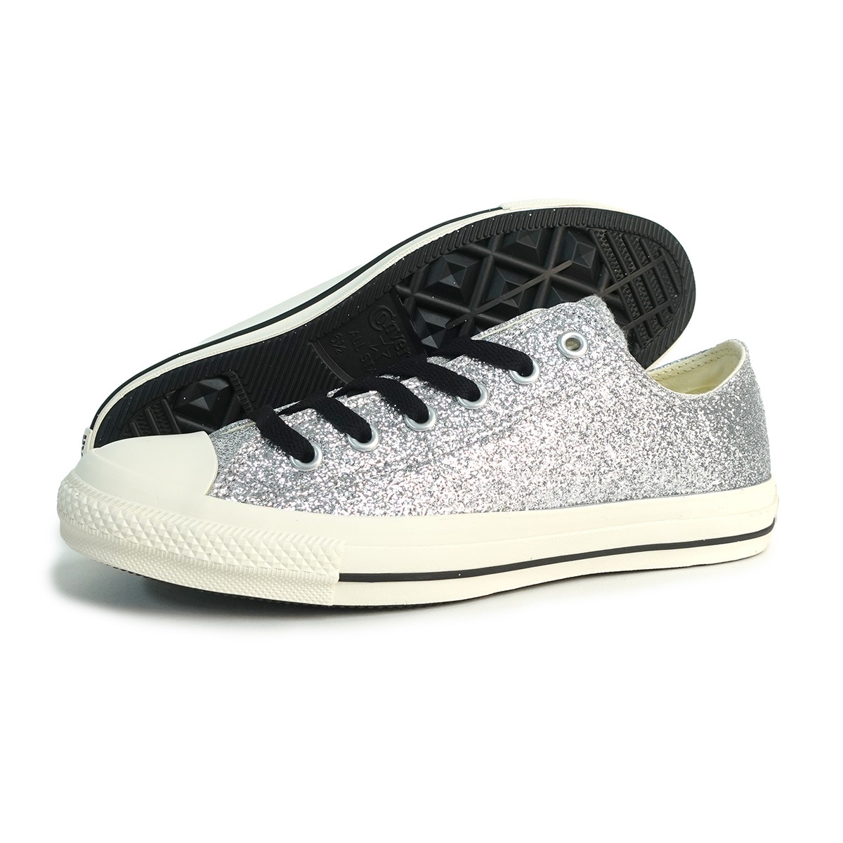 スニーカー メンズ レディース ローカット オールスター GT OX シルバー グリッター キラキラ ラメ ALL STAR GT OX