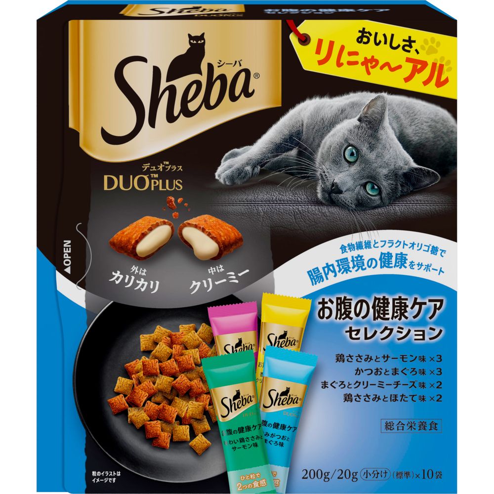 （まとめ買い）マース シーバ デュオプラス お腹の健康ケアセレクション 200g 猫用フード [x8]