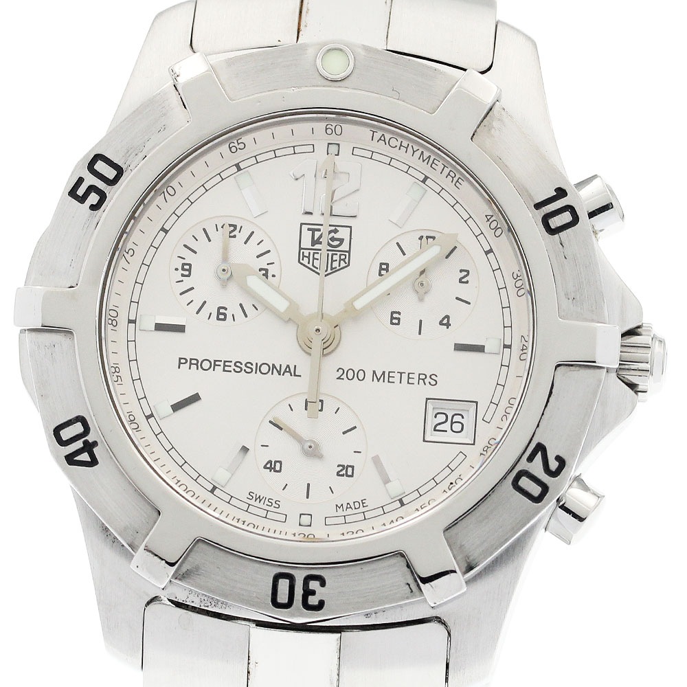 タグホイヤー TAG HEUER CN1111 エクスクルーシブ デイト クロノグラフ クォーツ メンズ 保証書付き_932828【中古】