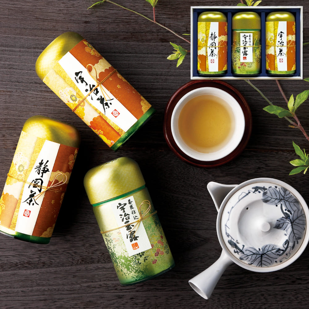 40%OFF 【宇治森徳 産地銘茶詰合せ AKU-100A】静岡茶 宇治 玉露 宇治茶 お歳暮 5,742円