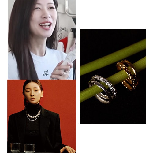 [パクソダム/ITZYユナ 着用] ホイルツーラインスリング/大学生ファッション 韓国人気ファッション 韓国ジュエリー 人気ジュエリー 韓国ファッション