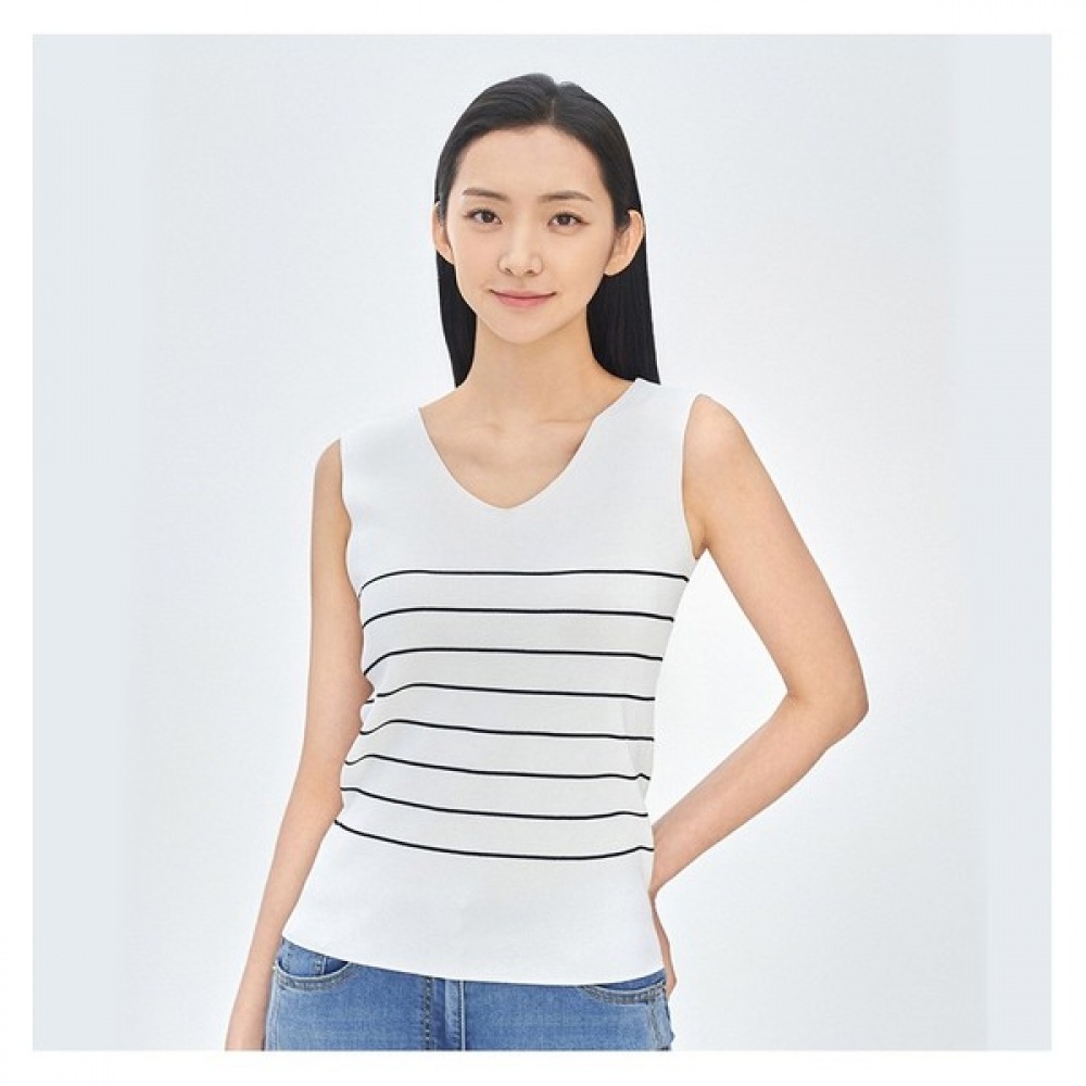 [ベスティヴェリ] ボーダースリーブレスプルオーバー (BIUCF7901)