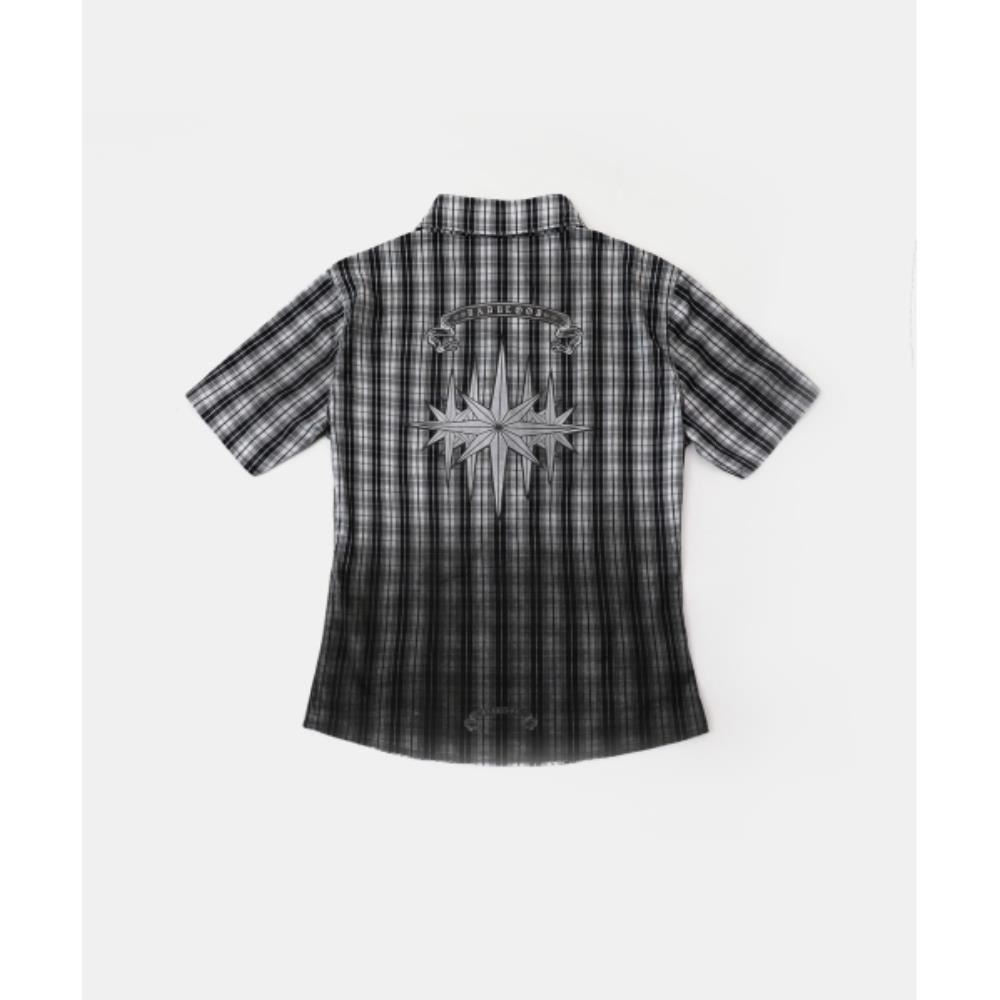 BADBLOOD Cosmo graphic short sleeve shirt white check w 14,183円