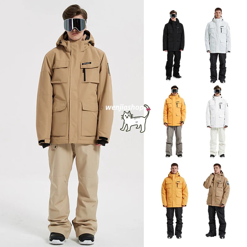 スノーボードウェア 上下セット メンズ ズボン ロングパンツ ジャケット アウター スノボウェア スノーウェア スキーウェア スノボーウェア 韓国風 防風 防水 防寒
