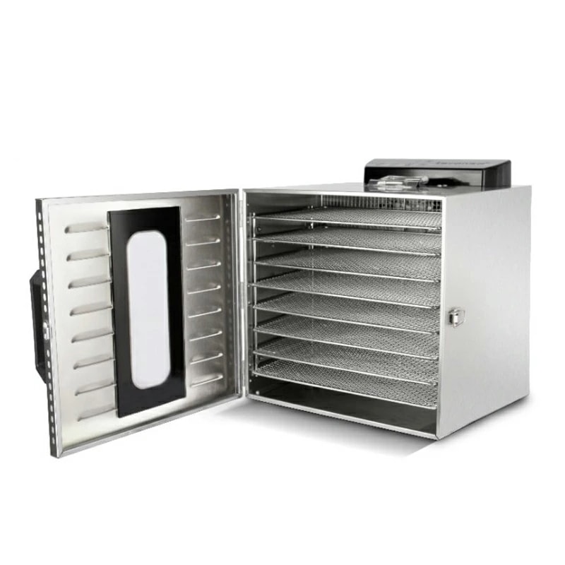 食品乾燥機 8層 フードドライヤー クッキー乾燥機 電気食品脱水機 ドライフルーツ 304ステンレス鋼製 LCD智能温度制御 24時間タイマー 食品グレード 野菜 お茶