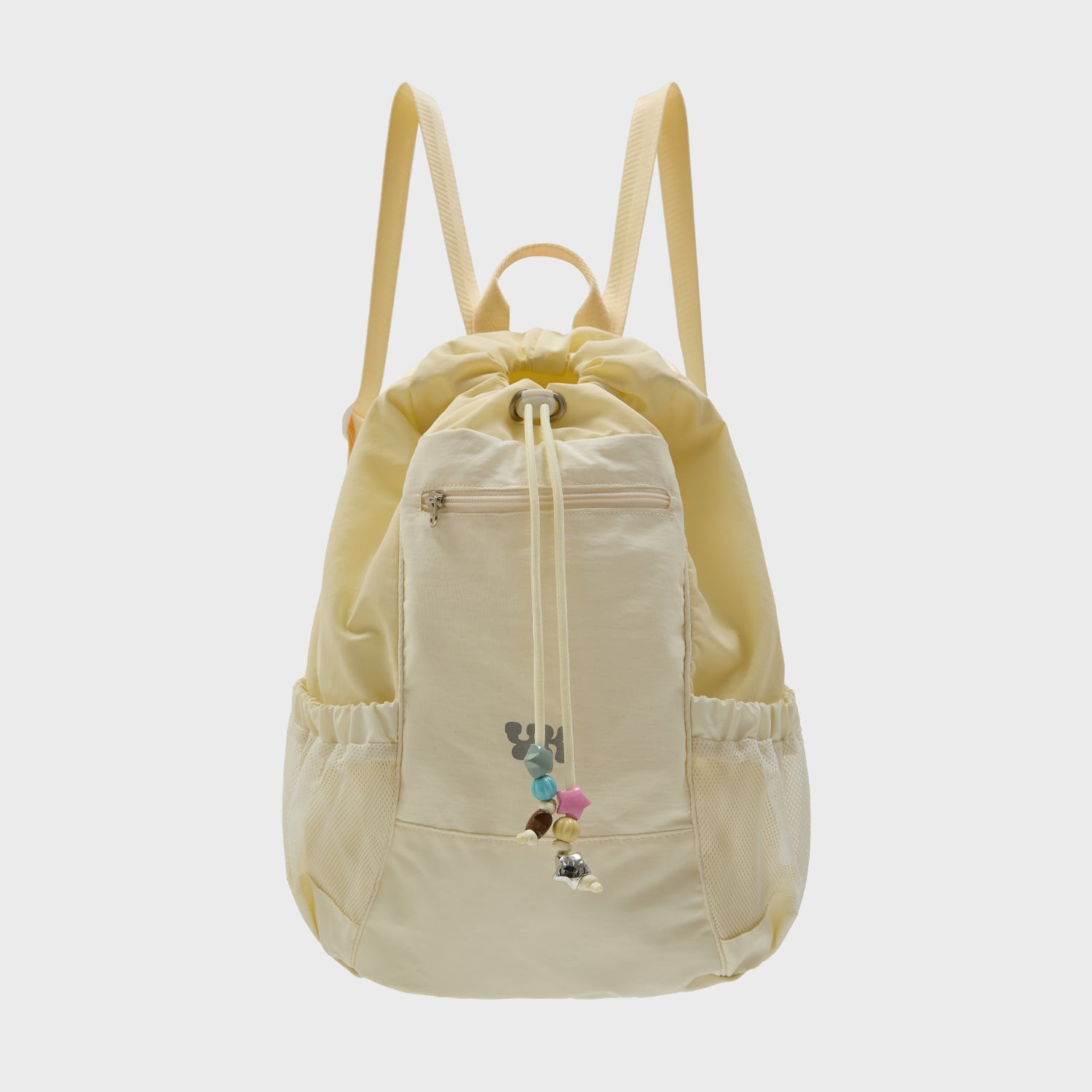 Beads Nylon String Backpack LIGHT YELLOW