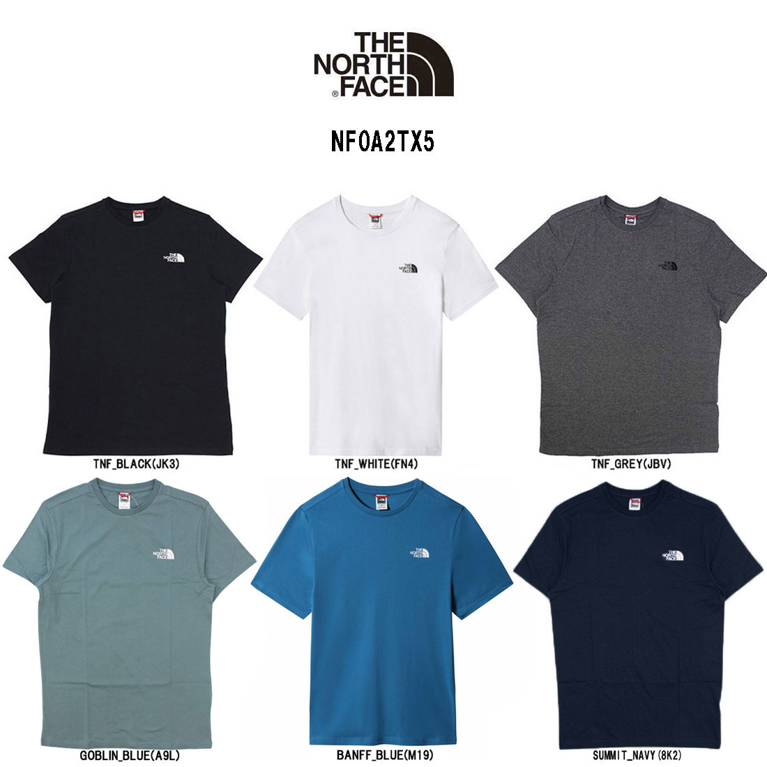 THE NORTH FACE クルーネック Tシャツ 半袖 ワンポイント ロゴ シンプル メンズ NF0A2TX5 4,692円