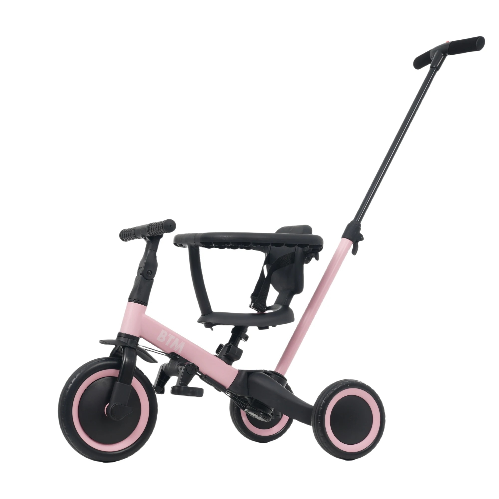 三輪車 足けりバイク 一台4役 ベビーカー かじとり 手押し棒付 セーフティーガード付き 子供用三輪車 子供自転車 3輪 キッズ 幼児 自転車 バイク ペダル付き コントロール