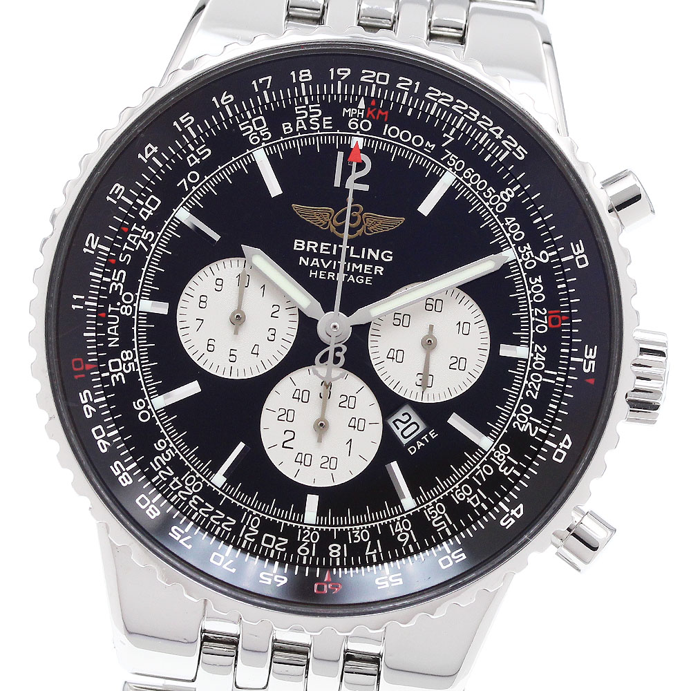 ブライトリング BREITLING A35350 ナビタイマー ヘリテージ クロノグラフ 自動巻き メンズ 良品 保証書付き_907294【中古】