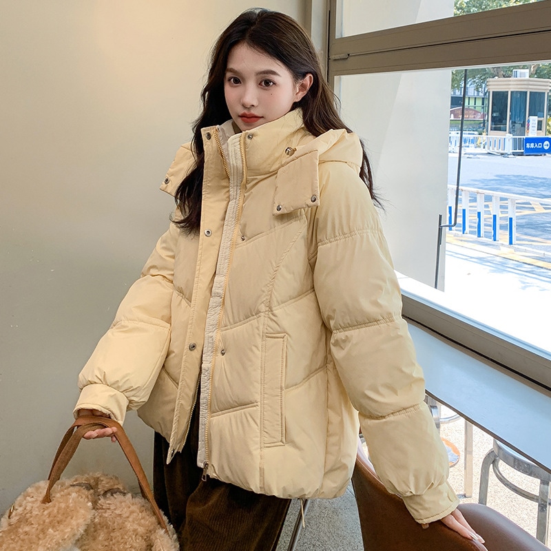 女性用ショート中綿ジャケット女性用甘くてかわいいベーカリージャケット