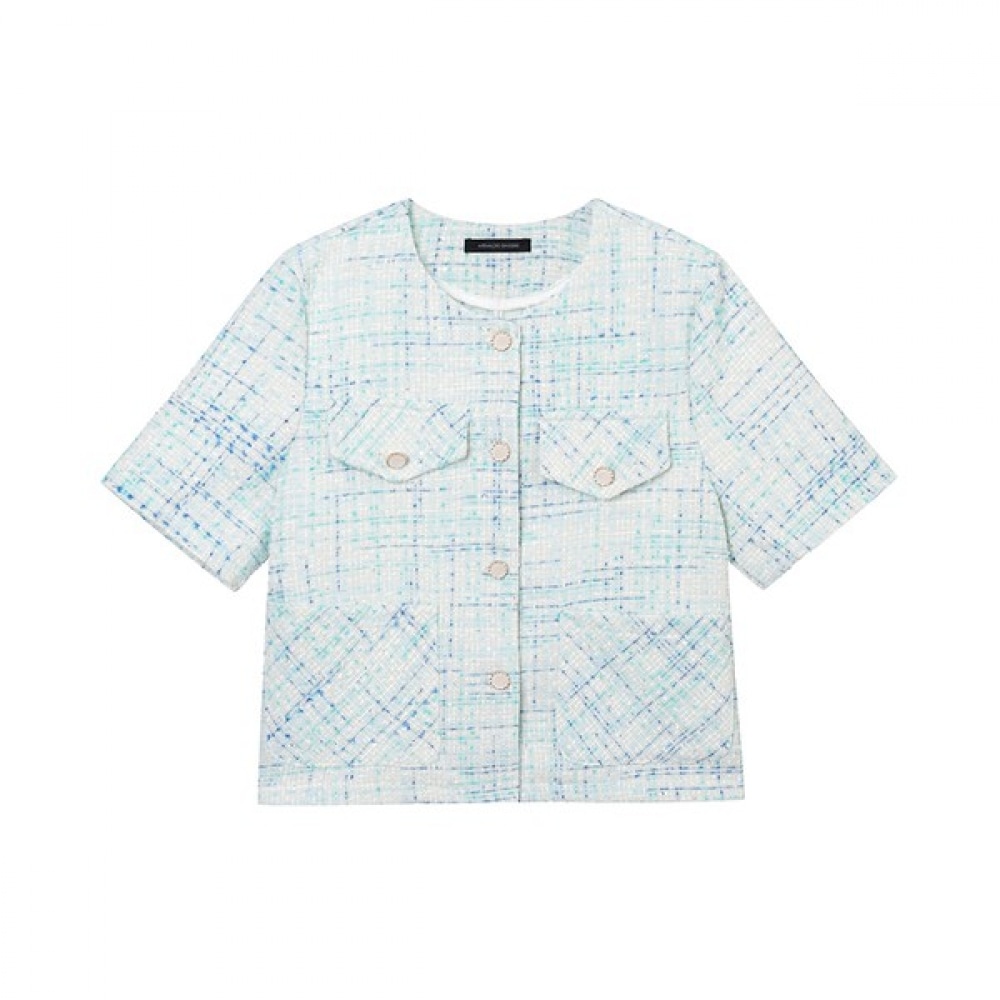 [アナルドバシニ] (アナルドバシニ) ツイード半袖ジャケット (AX05JK24M)