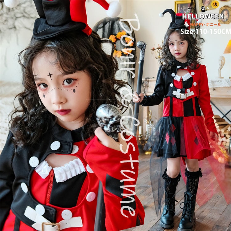 ハロウィン 仮装 キッズ コスプレ 悪魔 ワンピース 女の子 仮装 デビル 赤 ハロウィン 衣装 ハロウィーン衣装 仮装 可愛い ワンピース 女の子 キャラクター Halloween コスプレ 魔法