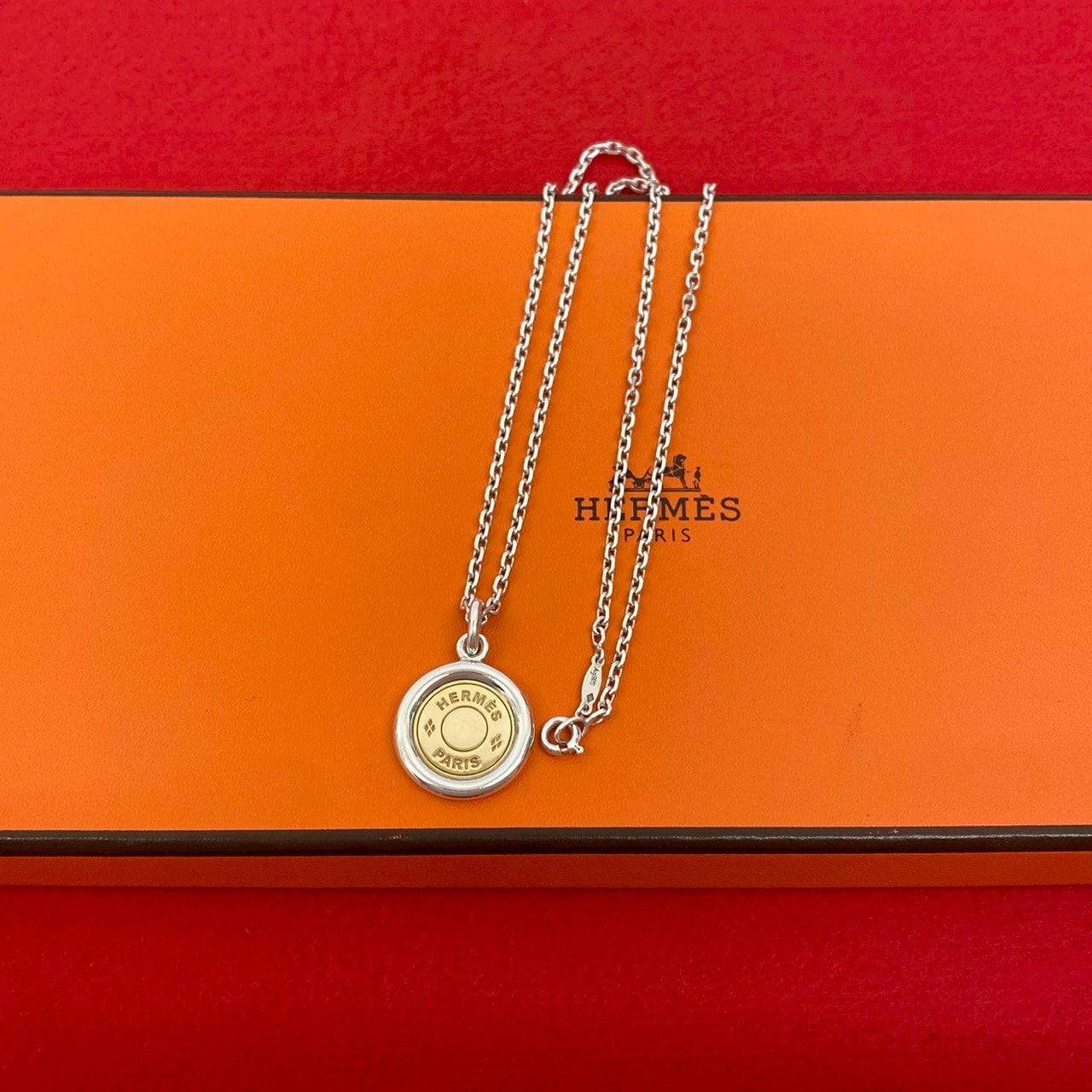 セリエ ロゴネックレス シルバー925 K18ゴールド シルバー 45325