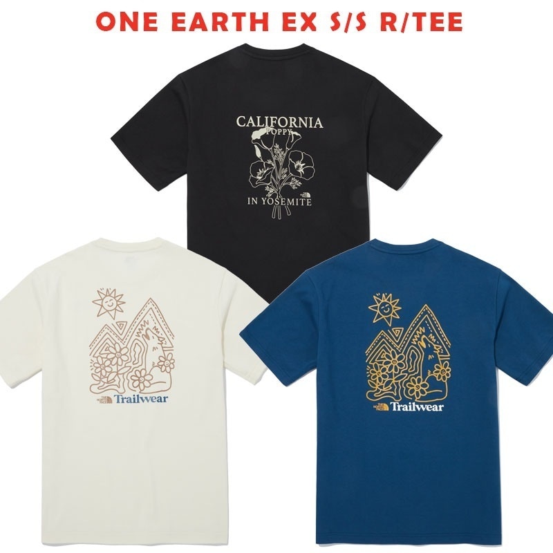 韓国正規品保証 関税負担なし NT7UQ11J ONE EARTH EX S/S R/TEEデイリー 基本 着装 男子 女子 人気 韓国 ファッション 男女共用 アウトドア