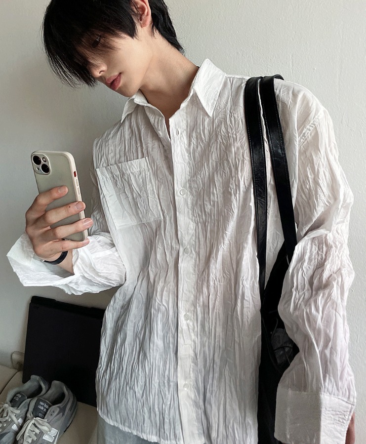 [COSYHARU公式] Premium Minimal Wrinkle Shirt 1