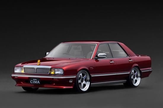ignitionモデル 1/18 NISSAN CEDRIC CIMA (Y31) Wine Red【IG3905】 ミニカー IG3905 ニッサン グロリア シーマ Y31 レッド