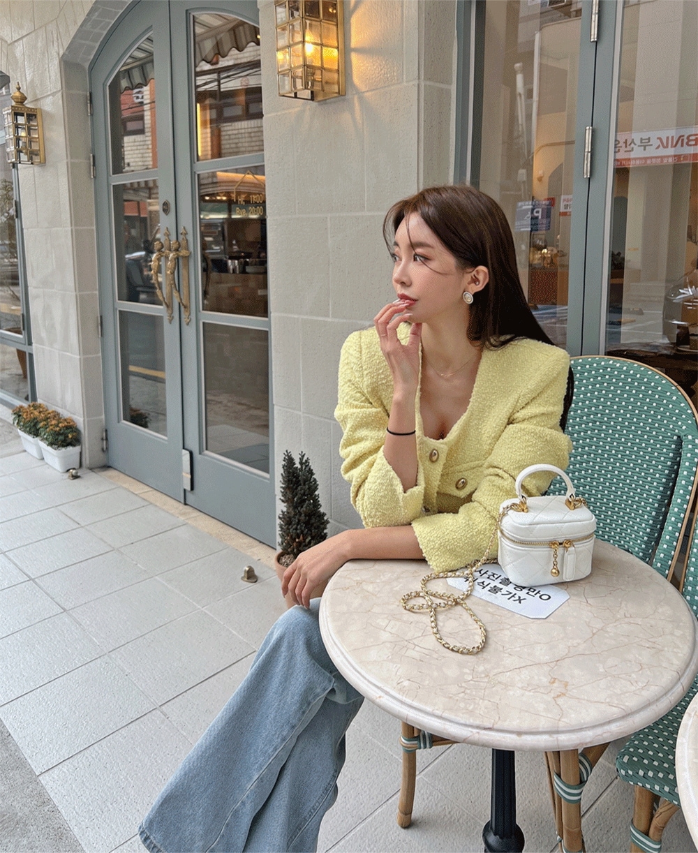 (お呼ばれスタイル/春のコーディネートおすすめ)ルブラン ツイード クロップ ジャケット(3color) 5,740円