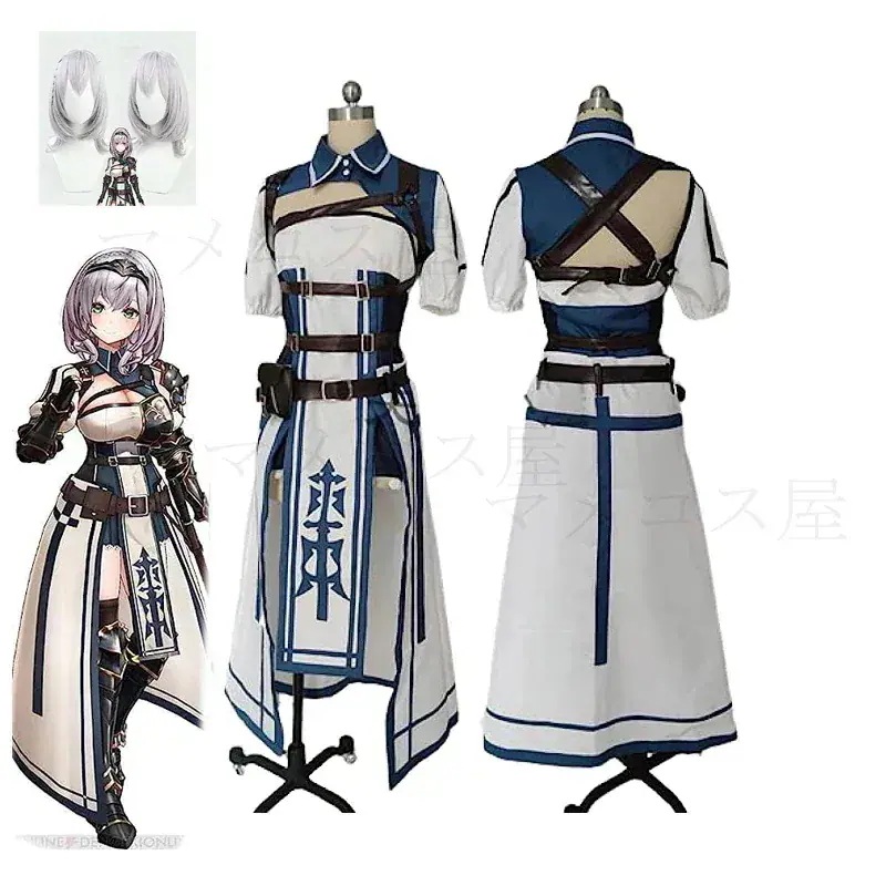 白銀ノエルコスプレしろがね/ノエルにじさんじバーチャル/Vtuber/ウィッグコスチューム/高級/ハロウィン/学園祭/祭り