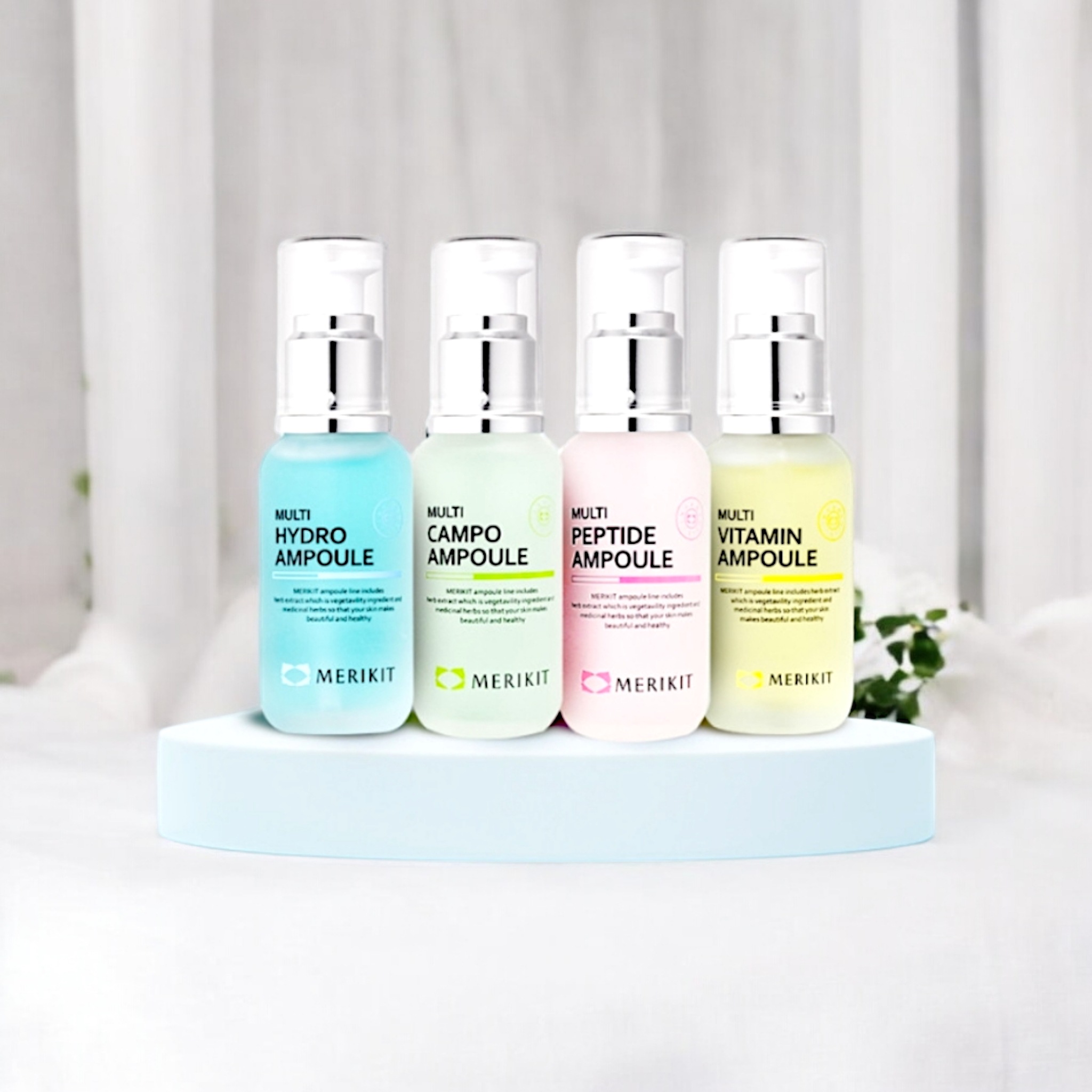 MULTI AMPOULE 4種 LINE, くすんでパサついた肌に活力を与えるメリキット4種 AMPOULE