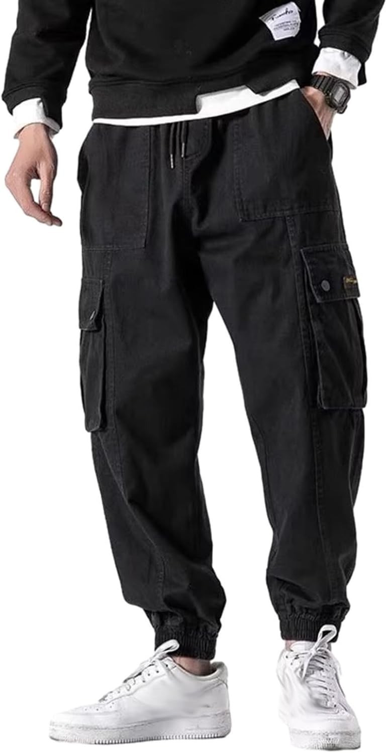 カーゴパンツ メンズ 作業パンツ ワークパンツ ロングパンツ ビッグシルエット ゴム紐 ポケット付き ずぼん アンクルパンツ 動きやすい ダンス 韓国ファッション ヒップホップ ストリート 原宿風