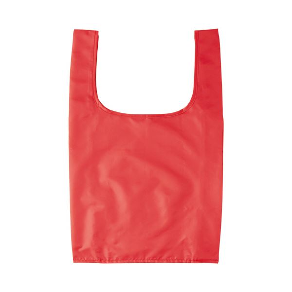 （まとめ）ジーナス ECO コンパクトマイバッグ M レッド 1枚 (×30セット)