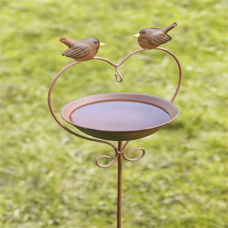 Hタイプ 餌箱 バードフィーダー 野鳥観察 小鳥 野鳥 用 給餌器餌台えさ置き 埋め込み式 小鳥 可愛い 餌入れ 鳥 ガーデンオブジェ インテリア ガーデニング ペット食器 レトロ風 ハート型