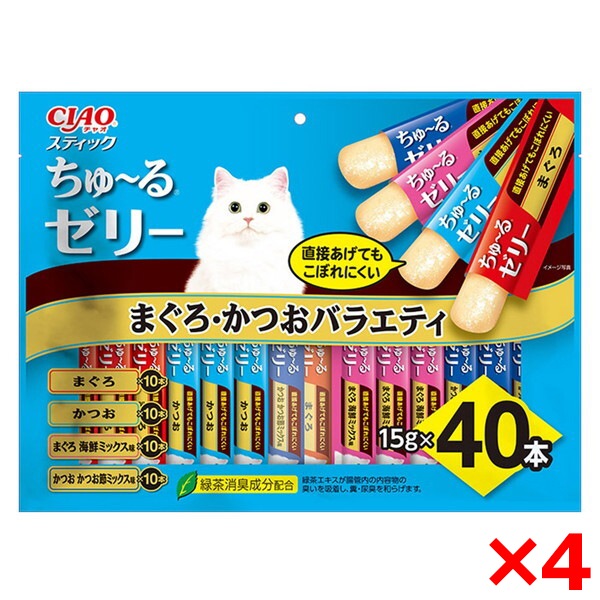 4個セット CIAO スティック 40本入り まぐろ・かつおバラエティ