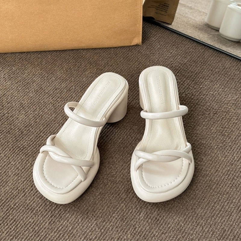 サンダル レディースサンダル 厚底サンダル ヒールサンダル ヒール 7cmヒール 太ヒール 履きやすい 大人可愛い おしゃれ 個性的 春 夏 レディース 休日 旅行 海 普段使い 韓国系 スタイル