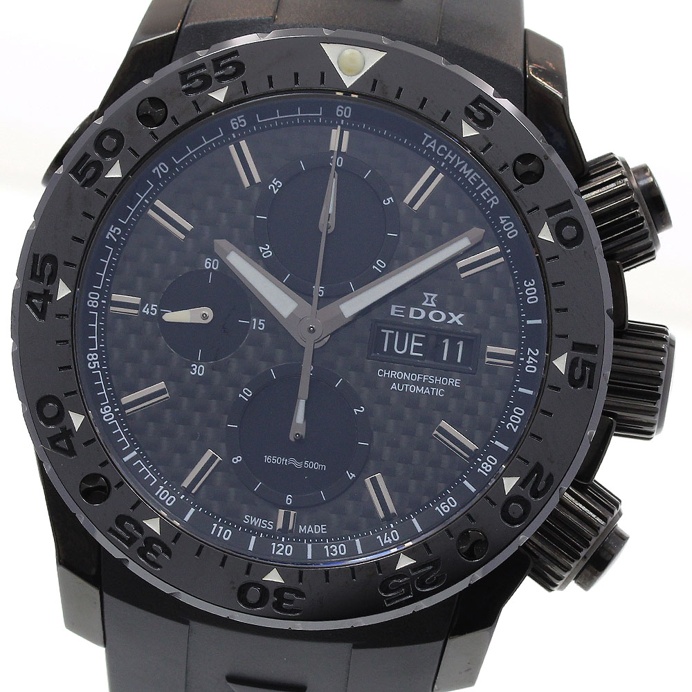 ベルト訳あり エドックス EDOX 01114-37N2-NIN3 クラスワン クロノオフショア デイデイト 自動巻き メンズ _835904【中古】