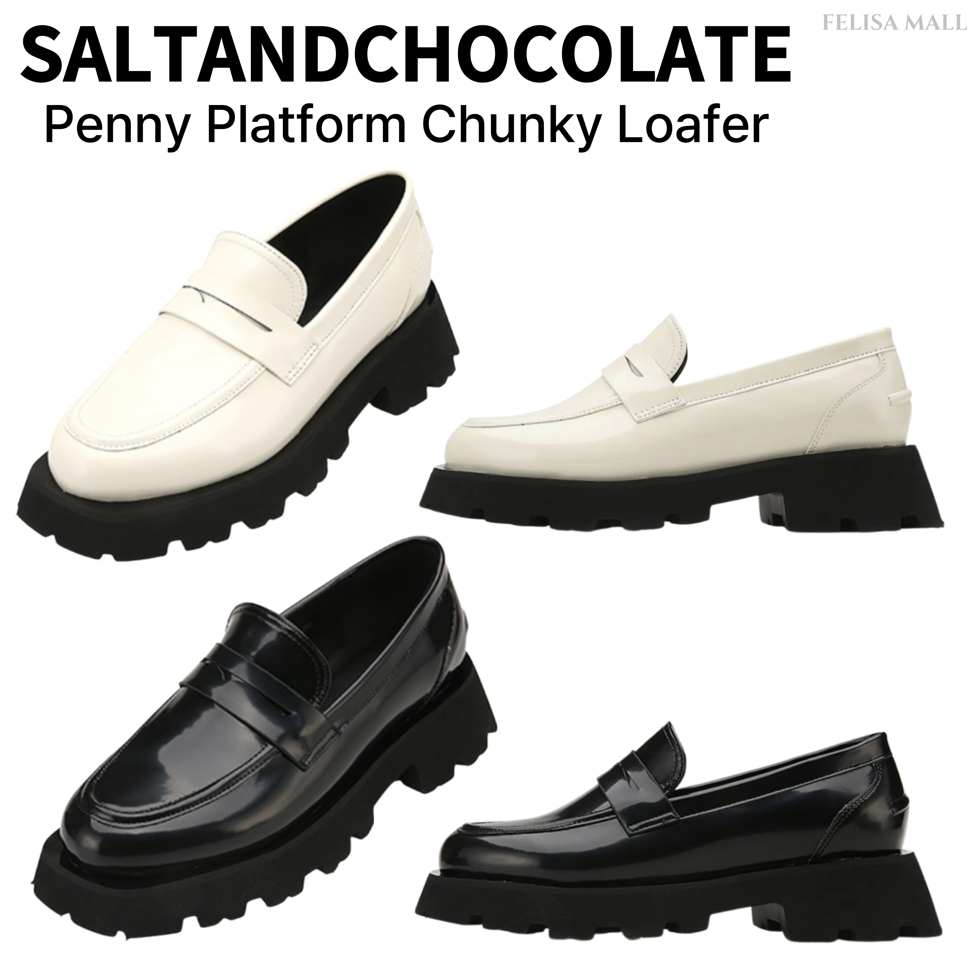[SALT&CHOCOLATE] ペニーローファー Penny Platform Chunky Loafer 韓国人気 韓国女優・アイドル着用